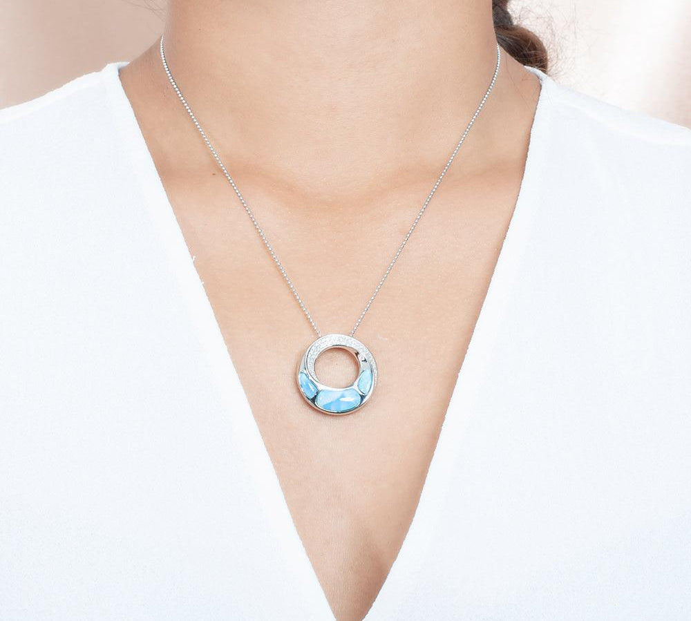 Larimar Kanaloa Infinity Pendant Pendant Island by Koa Nani 