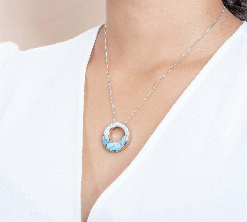 Larimar Kanaloa Infinity Pendant Pendant Island by Koa Nani 