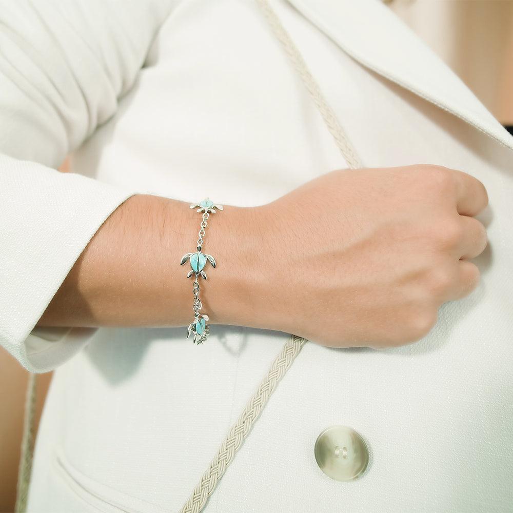Larimar Kauai Honu Charm Bracelet Bracelet Island by Koa Nani 