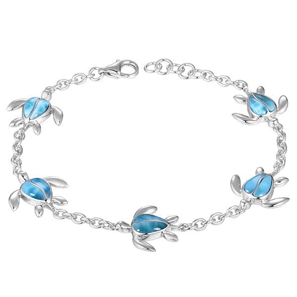 Larimar Kauai Honu Charm Bracelet Bracelet Island by Koa Nani 