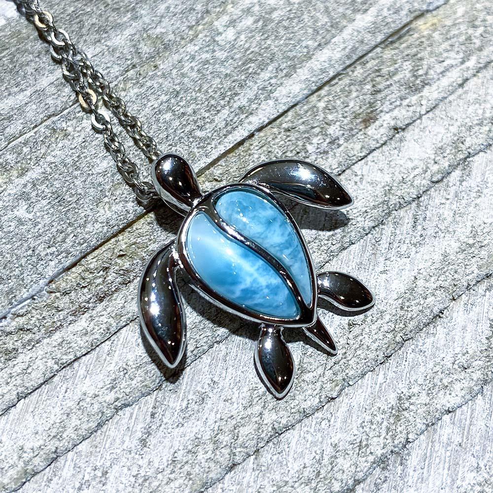 Larimar Kauai Honu Pendant Pendant Island by Koa Nani 