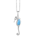Larimar Ke’Iki Seahorse Pendant Pendant Island by Koa Nani 