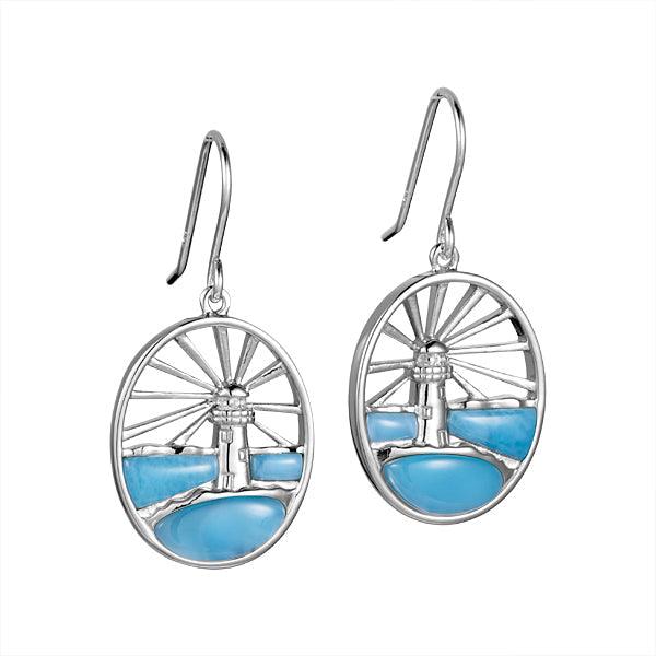 Larimar Keys Lighthouse Earrings Earrings Island by Koa Nani 