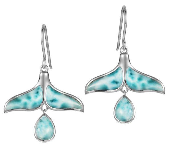 Larimar Kohola Teardrop Earrings Earrings Island by Koa Nani 