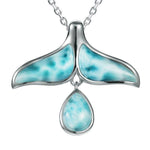 Larimar Kohola Teardrop Pendant Pendant Island by Koa Nani 