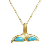 Larimar Kohola Whale Tail Pendant Pendant Island by Koa Nani 