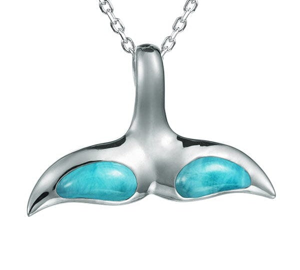 Larimar Kohola Whale Tail Pendant Pendant Island by Koa Nani 