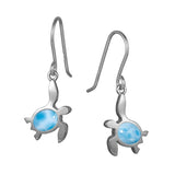 Larimar Kona Honu Earrings Earrings Island by Koa Nani 