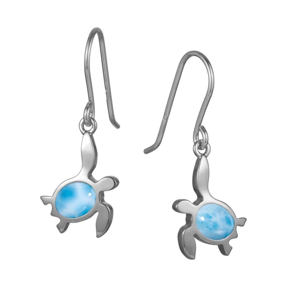 Larimar Kona Honu Earrings Earrings Island by Koa Nani 