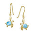 Larimar Kona Honu Earrings Earrings Island by Koa Nani 