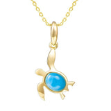 Larimar Kona Honu Pendant (S) Pendant Island by Koa Nani 