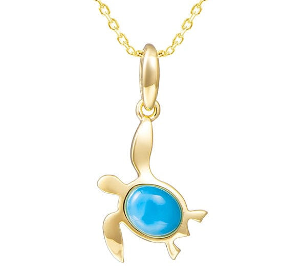 Larimar Kona Honu Pendant (S) Pendant Island by Koa Nani 