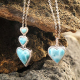Larimar Ku’u Heart Pendant Pendant Island by Koa Nani 