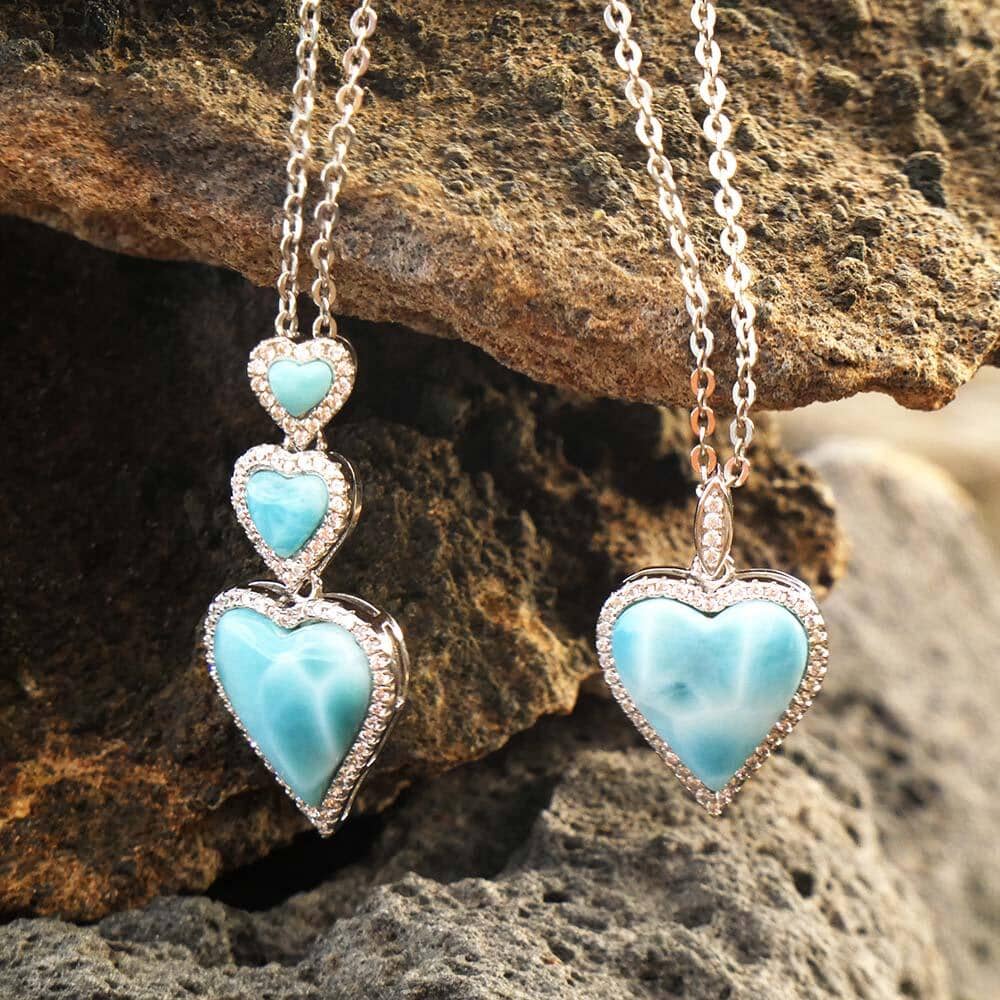 Larimar Ku’u Heart Pendant Pendant Island by Koa Nani 