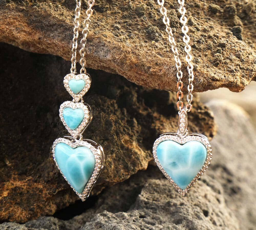 Larimar Ku’u Heart Pendant Pendant Island by Koa Nani 