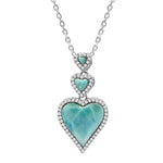Larimar Ku’u Ohana Heart Pendant Pendant Island by Koa Nani 