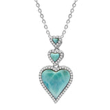 Larimar Ku’u Ohana Heart Pendant Pendant Island by Koa Nani 