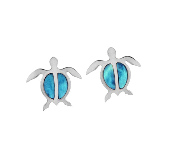 Larimar Lanai Honu Earrings Earrings Island by Koa Nani 