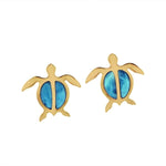 Larimar Lanai Honu Earrings Earrings Island by Koa Nani 