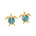 Larimar Lanai Honu Earrings Earrings Island by Koa Nani 