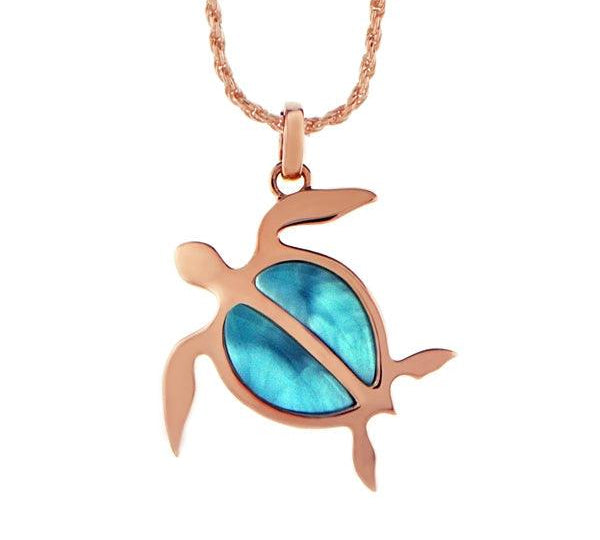 Larimar Lanai Honu Pendant Pendant Island by Koa Nani 
