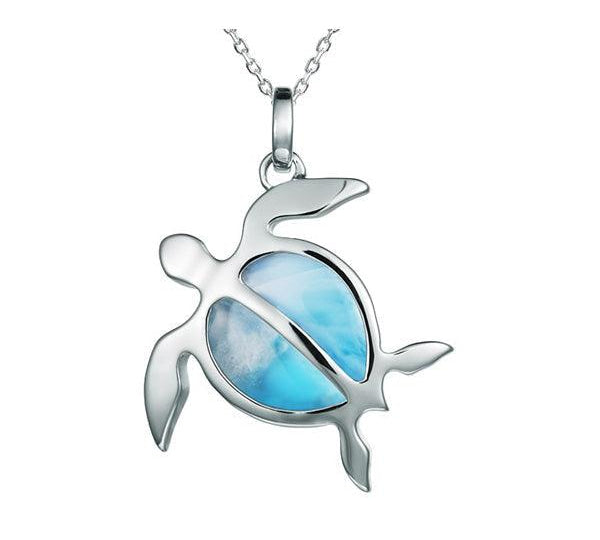 Larimar Lanai Honu Pendant Pendant Island by Koa Nani 