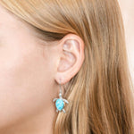 Larimar Lanikai Honu Earrings Earrings Island by Koa Nani 