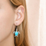 Larimar Lanikai Honu Hook Earrings Earrings Island by Koa Nani 
