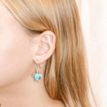 Larimar Lanikai Honu Hook Earrings Earrings Island by Koa Nani 