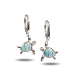 Larimar Laysan Honu Earrings Earrings Island by Koa Nani 