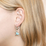 Larimar Laysan Honu Earrings Earrings Island by Koa Nani 