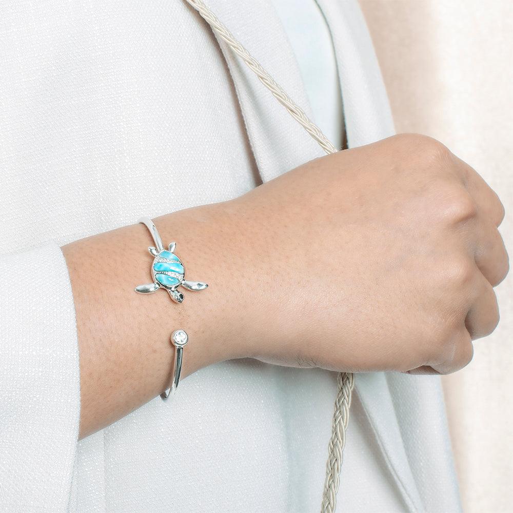 Larimar Laysan Honu Sleek Bangle Bangle Island by Koa Nani 