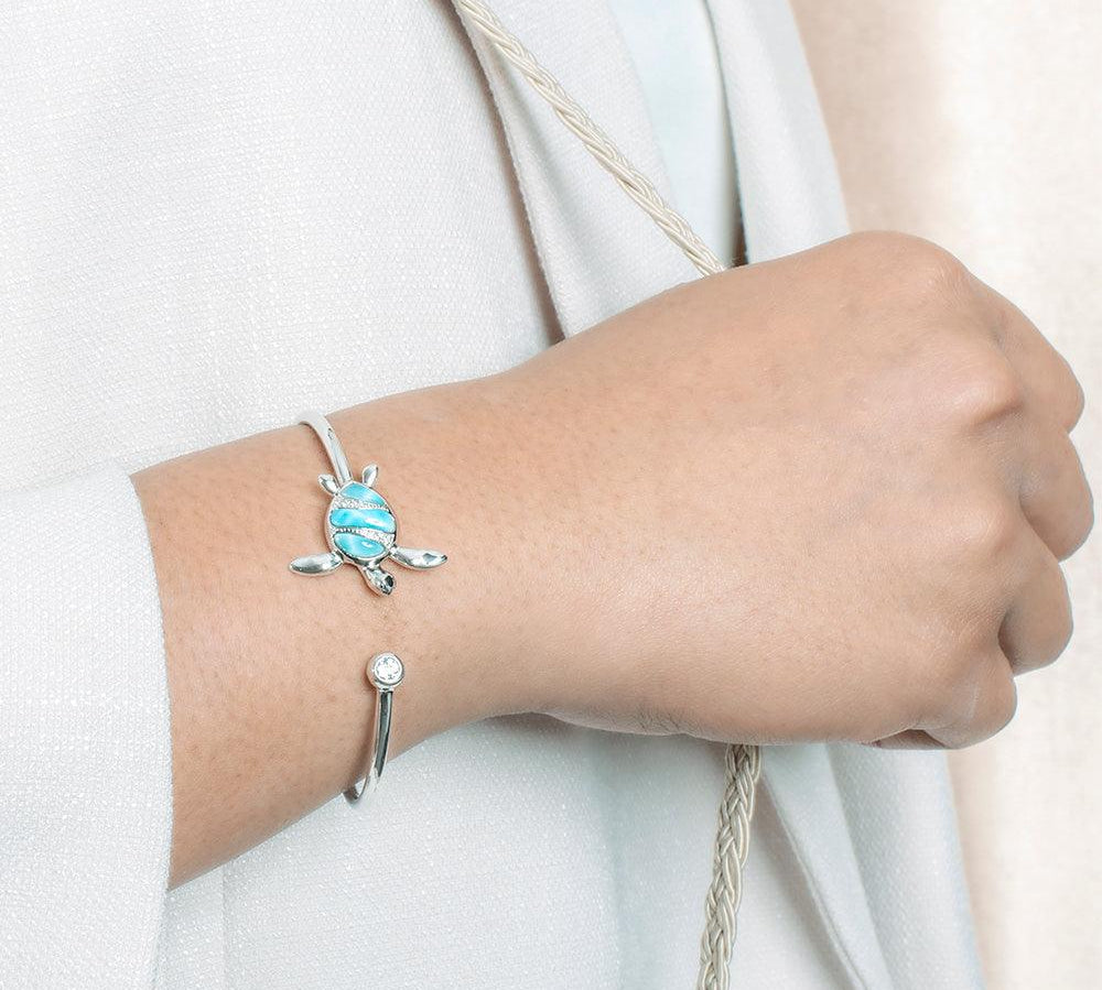 Larimar Laysan Honu Sleek Bangle Bangle Island by Koa Nani 