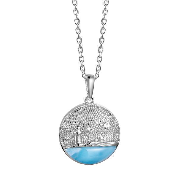 Larimar Lighthouse Medallion Pendant Pendant Island by Koa Nani 