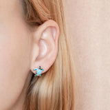 Larimar Lihue Honu Earrings with Opalite Earrings Island by Koa Nani 