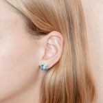 Larimar Lihue Honu Earrings with Opalite Earrings Island by Koa Nani 