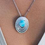 Larimar Lili’u Pendant Pendant Island by Koa Nani 