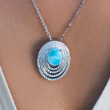 Larimar Lili’u Pendant Pendant Island by Koa Nani 