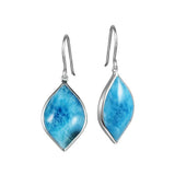 Larimar Loa Mandorla Earrings Earrings Island by Koa Nani 