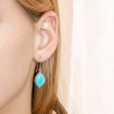 Larimar Loa Mandorla Earrings Earrings Island by Koa Nani 