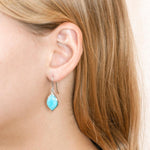 Larimar Loa Mandorla Earrings Earrings Island by Koa Nani 