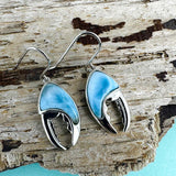 Larimar Lobster Claw Earrings Earrings Island by Koa Nani 