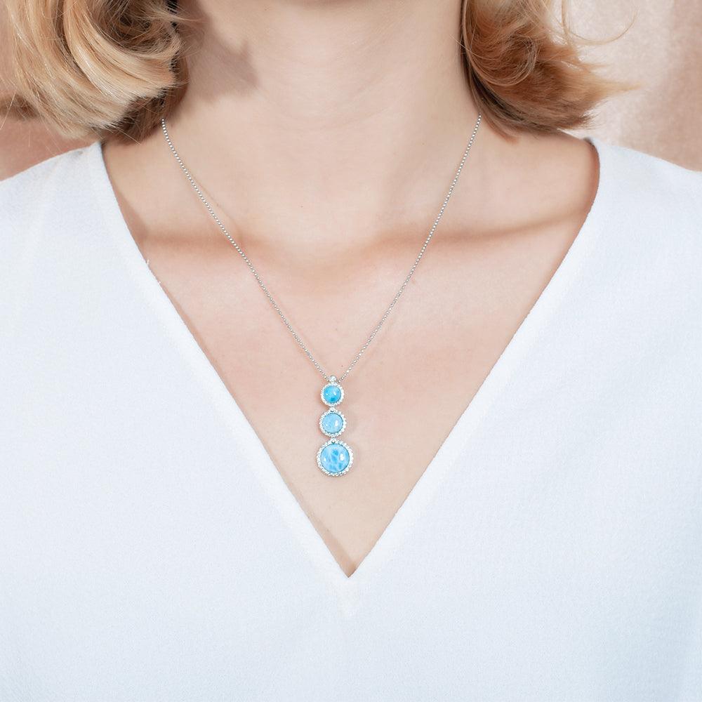 Larimar Lunar Orbit Pendant Pendant Island by Koa Nani 