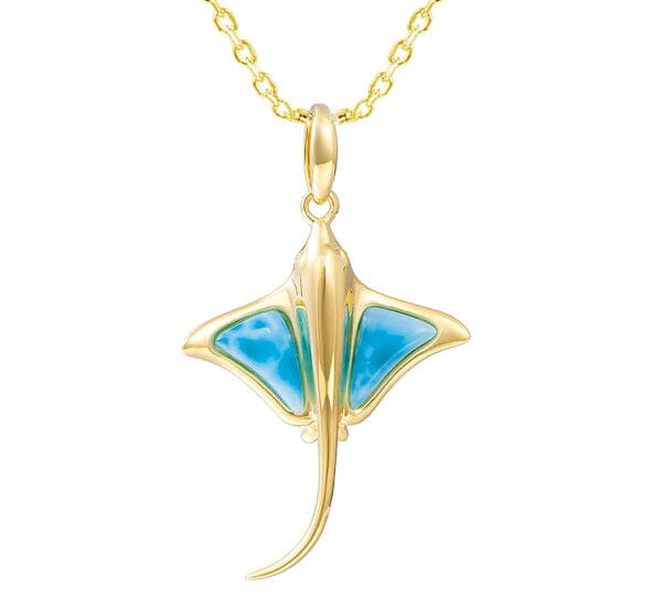 Larimar Majestic Manta Ray Pendant Pendant Island by Koa Nani 