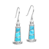 Larimar Makapu'u Lighthouse Earrings Earrings Island by Koa Nani 
