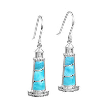 Larimar Makapu'u Lighthouse Earrings Earrings Island by Koa Nani 