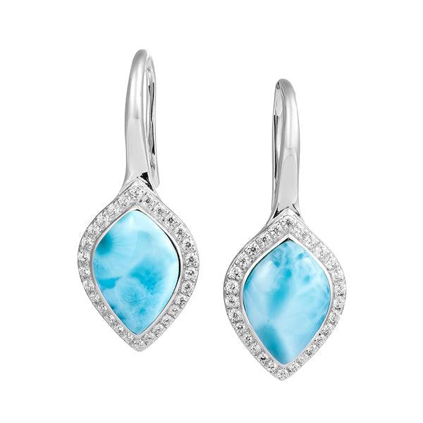 Larimar Mandorla Earrings Earrings Island by Koa Nani 