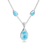 Larimar Mandorla Necklace Necklace Island by Koa Nani 