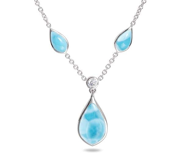 Larimar Mandorla Necklace Necklace Island by Koa Nani 