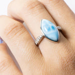 Larimar Mandorla Ring Ring Island by Koa Nani 